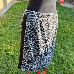 41 Hawthorn Black and White Animal Print Pencil Skirt